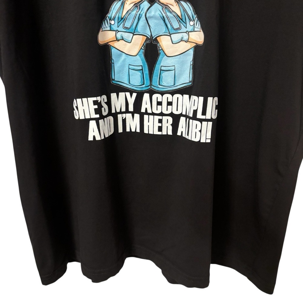 Nurses Graphic T-Shirt Size XL Short Sleeve Nursing Medical Work Bestie Stretch - Picture 4 of 14